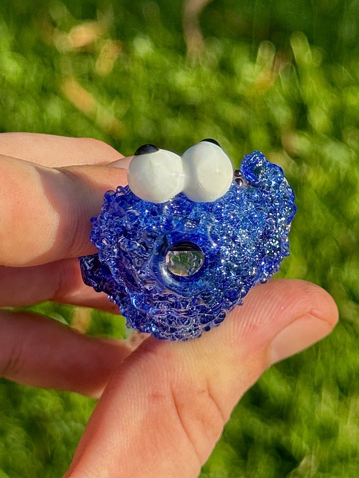 Cookie Monster Glass Tip (Made To Order)
