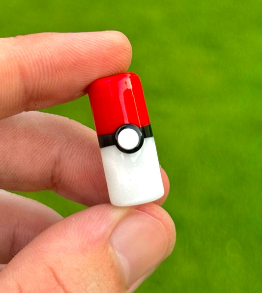 Cherry X Star White Pokeball Tip (Made To Order)