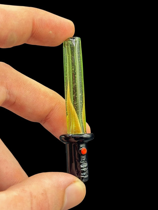 Green Light Saber Glass Tip (Made To Order)