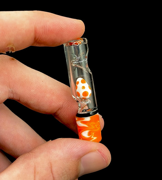 Orange Yoshi Egg Glass Tip (Made To Order)